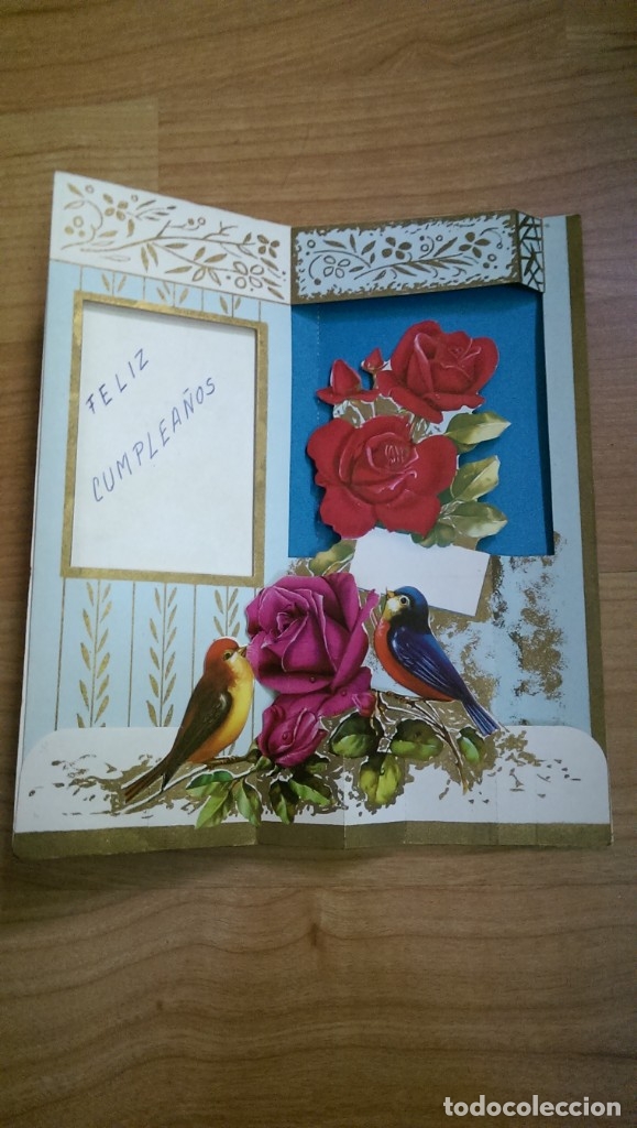 Postales: POSTAL ROSAS DESPLEGABLE GRAN TAMA&Ntilde;O - Foto 2