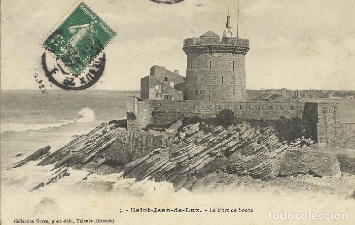 Cartoline: Postal Francia. Saint-Jean-de-Luz- Le Fort de Socoa. 5. Gorce. 1907.