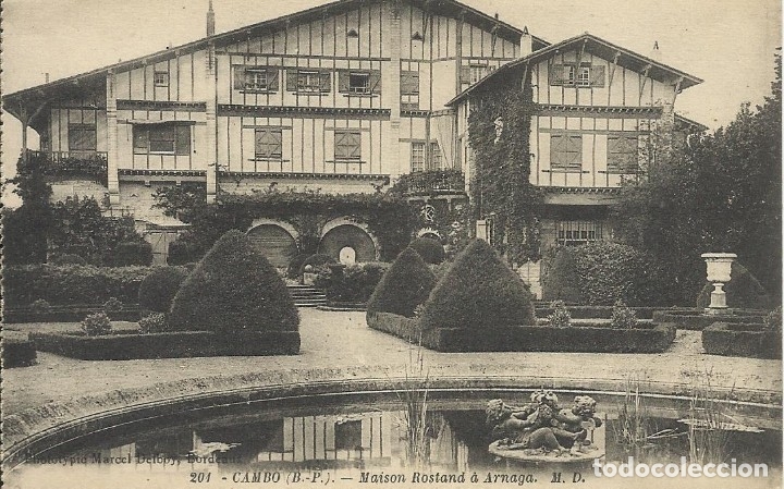 Postkarten: Postal Francia. Cambo. Maison Rostand a Arnaga. M.D. 201. Principios siglo XX.