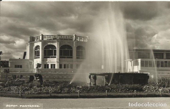 Postcards: Postal Polonia. Sopot. Fontanna. Fotoplastyka. A&ntilde;os 40. 9x14 cm.