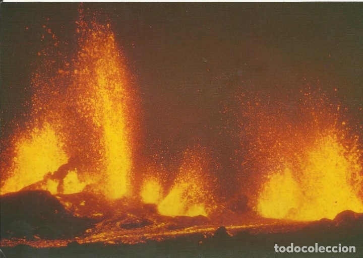 Postcards: Ile de la Reunion. Ocean Indien. Fontaines de lave-hauteur 100 m. 10x15 cm. A&ntilde;os 90. Postal.