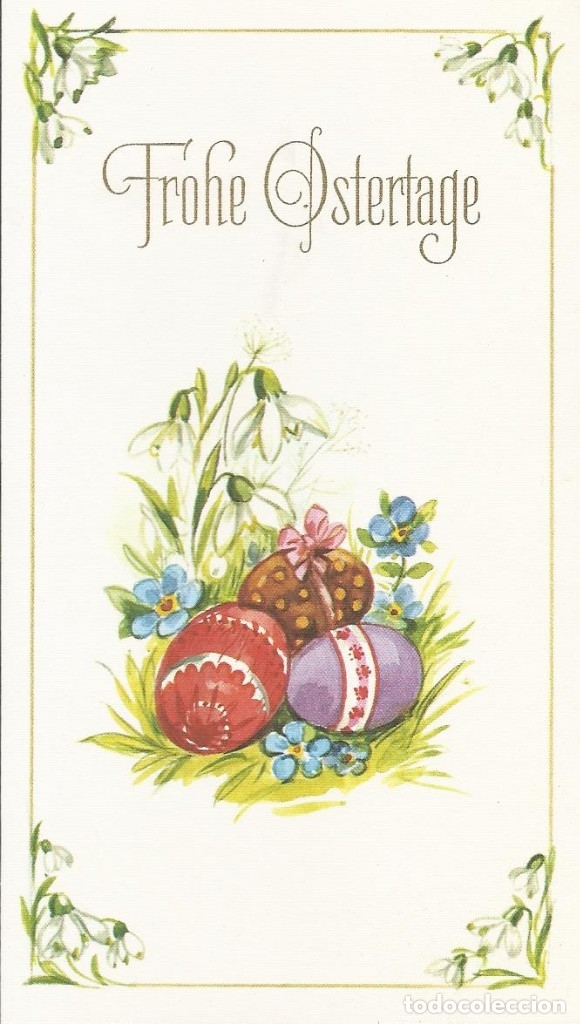 Postcards: Frohe Ostertage. Austria. Buen estado. Escrita. A&ntilde;os 90. 15x9 cm. Navidad. Postal.