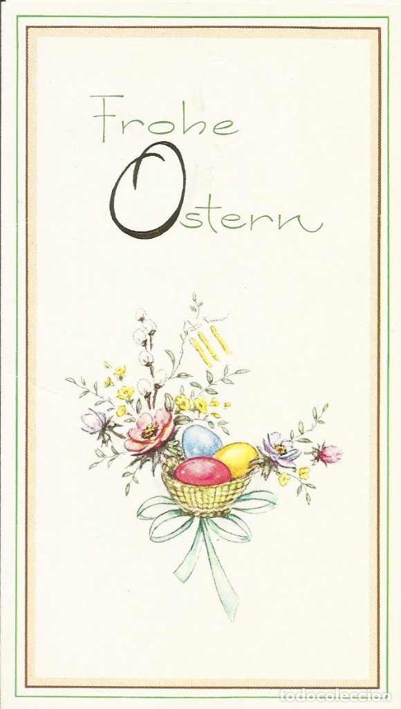 Cartoline: Frohe Ostern. Austria. Buen estado. Escrita. A&ntilde;os 90. 15x8,5 cm. Postal.