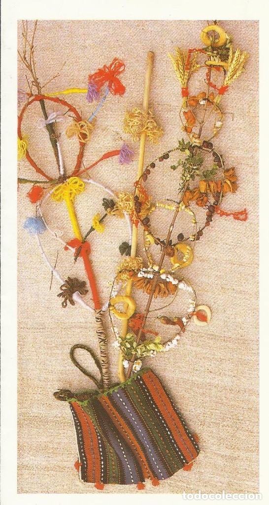 Cartoline: Artesan&iacute;a. Bulgaria. Navidad. Buen estado. Escrita. A&ntilde;os 90. 14x8 cm. Postal.