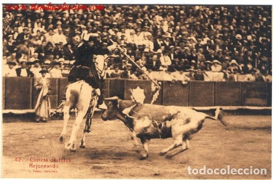 Postales: Corrida de Toros. Rejoneando - Foto 1