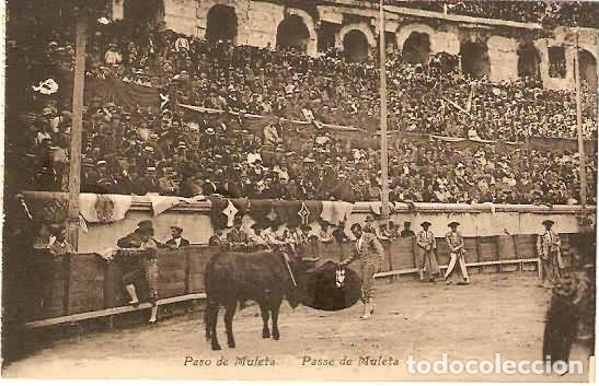 Postales: Paso de Muleta. Postal antigua de taurom&aacute;quia - Foto 1