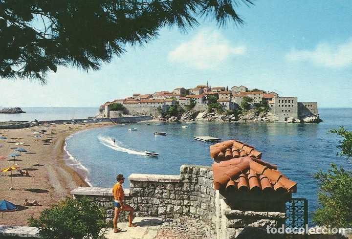 Postkarten: Sveti Stefan. Montenegro. Buova. Buen estado. 10,5x15 cm.