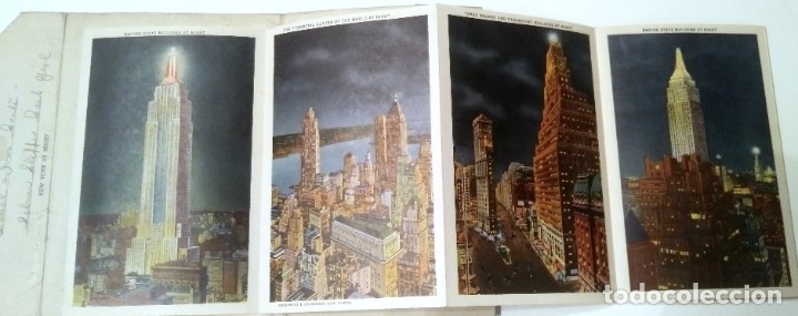 Postales: LIBRETO CON 18 DIBUJOS TIPO COMIC DE NEW YORK DE NOCHE 1947 - Foto 3