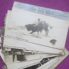 Postales: 9 POSTALES TOROS, GRANERO EN LA COGIDA MUERTE Y ENTIERRO, VER FOTOS. Lote 181484392