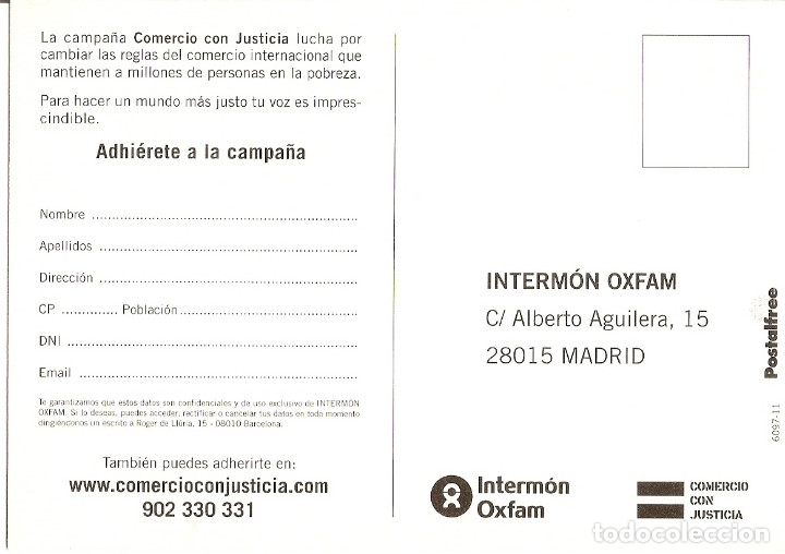 Postales: POSTAL INTERMON OXFAM - &iquest;NO TE HUELE MAL? - Foto 2