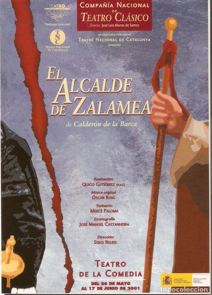 Cartes Postales: POSTAL PUBLICITARIA - POSTALFREE - EL ALCALDE DE ZALAMEA - TEATRO DE LA COMEDIA