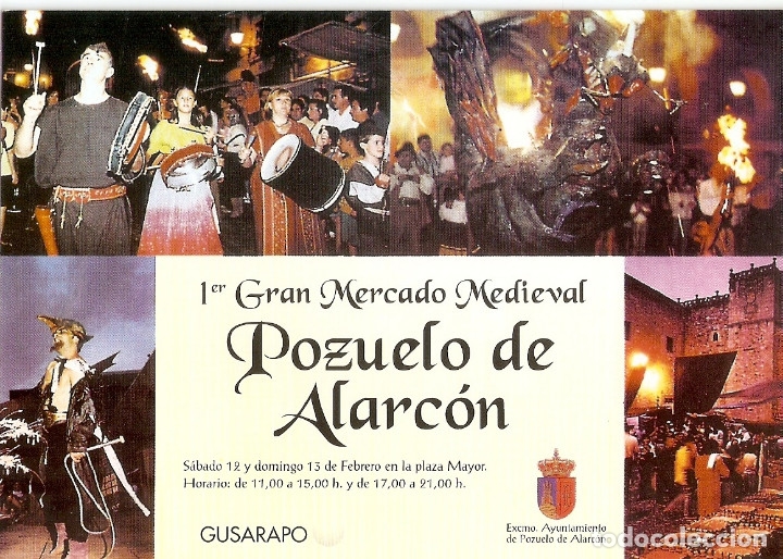 Postales: POSTAL PUBLICITARIA - POSTALFREE - 1er GRAN MERCADO MEDIEVAL POZUELO DE ALARCON