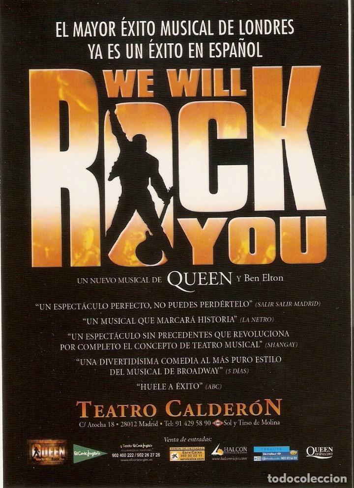 Postales: POSTAL PUBLICITARIA - POSTALFREE - WE WILL ROCK YOU
