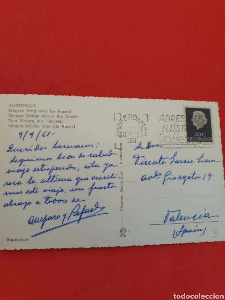 Postales: Amsterdam.Circulada.1961. - Foto 2