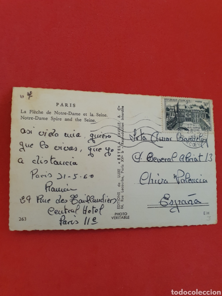 Postales: Paris. Nortre‐Dame.Circulada.1960. - Foto 2