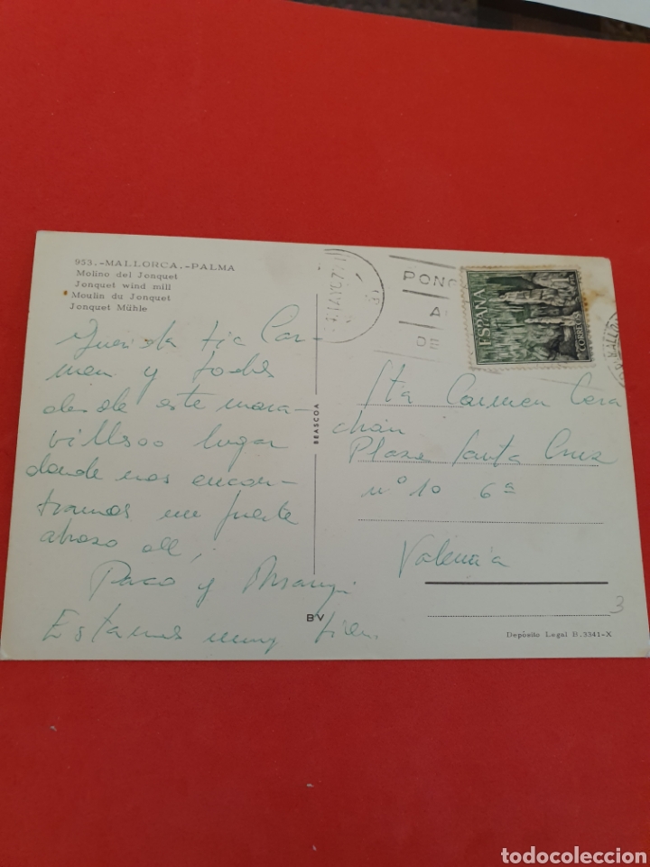 Postales: Molino del Jonquet.Mallorca.Circulada. - Foto 2