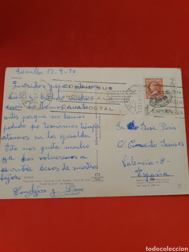 Postales: Sevilla.Circulada.1970. - Foto 2