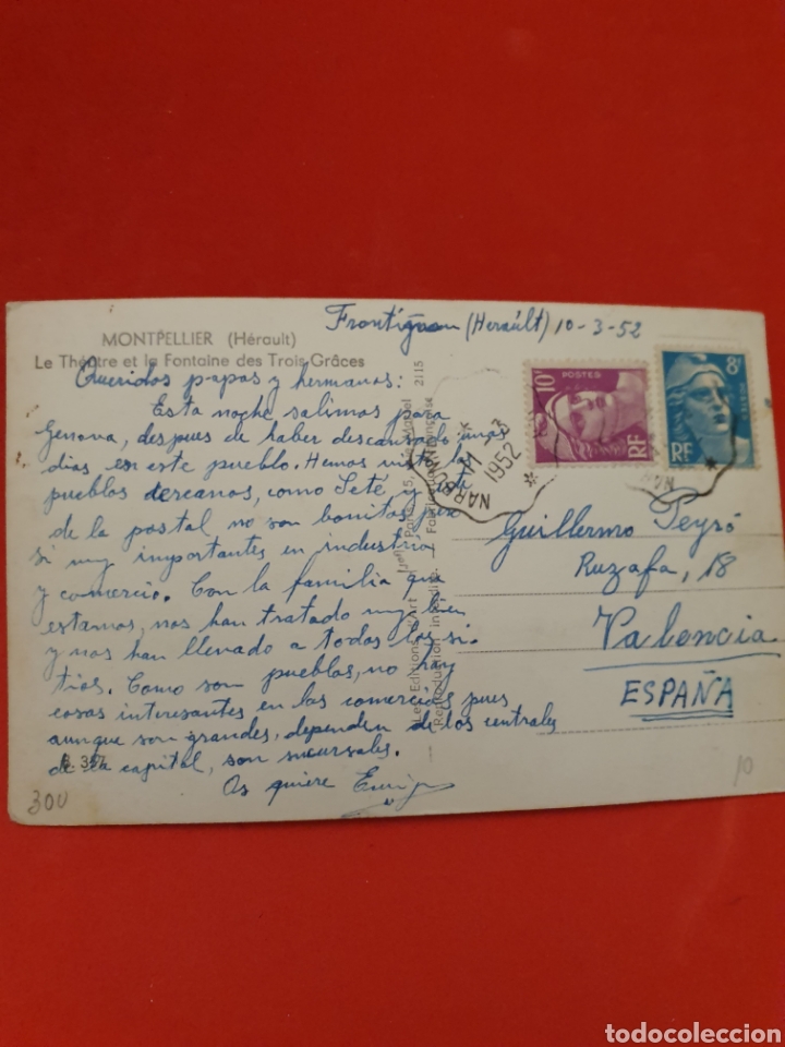 Postales: Montpellier.Circulada.1952.Circulada. - Foto 2