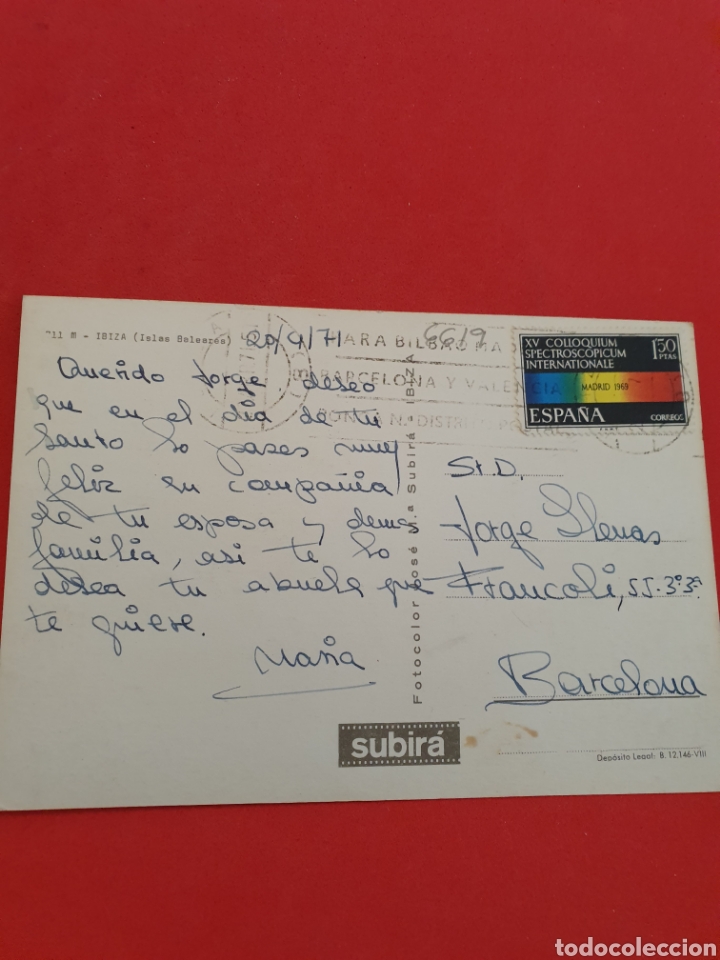 Postales: Ibiza.Circulada.1971. - Foto 2
