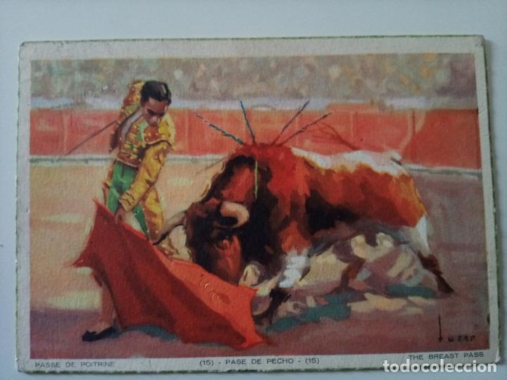 Postales: Postal Episodios de una corrida. Pase de pecho