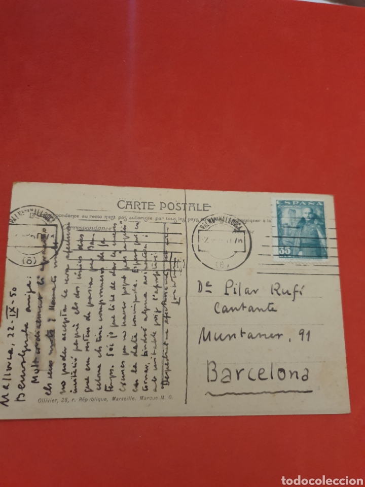 Postales: Marsella.Palacio de Madagascar.Circulada.1950. - Foto 2