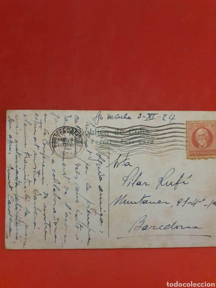 Postales: Santiago de Cuba.Instituto de Oriente.Circulada.1924. - Foto 2
