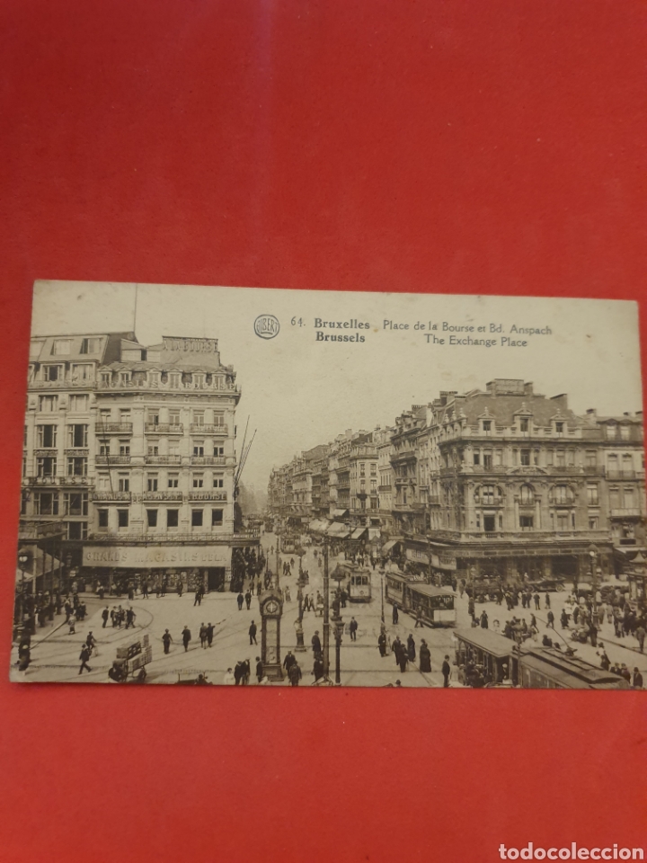 Postales: Bruselas Place de la Bourse et Bd Anspach.Circulada. - Foto 1