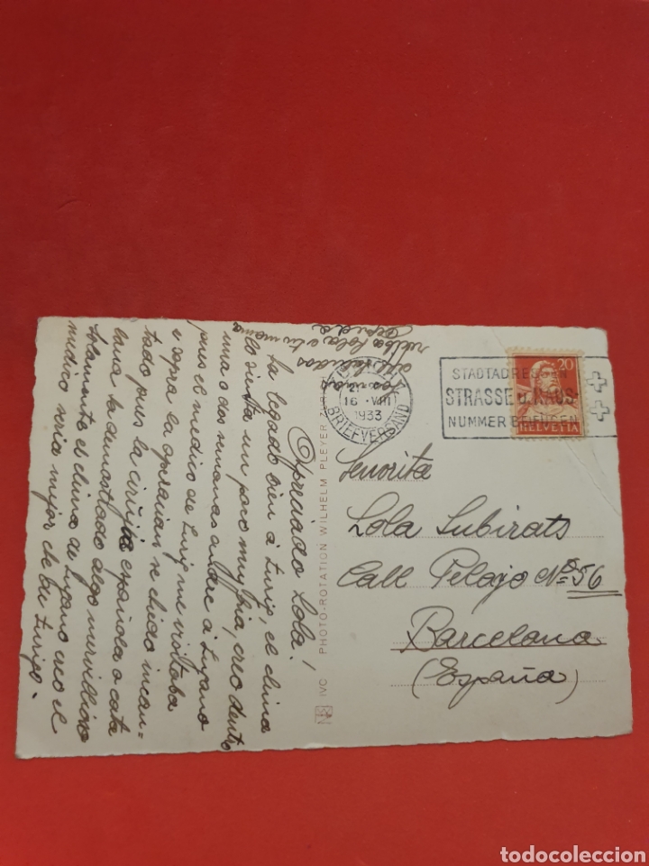 Postales: Z&uacute;rich und de Alpen.Circulada.1933. - Foto 2