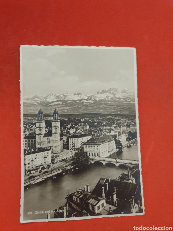 Postales: Z&uacute;rich und de Alpen.Circulada.1933. - Foto 1