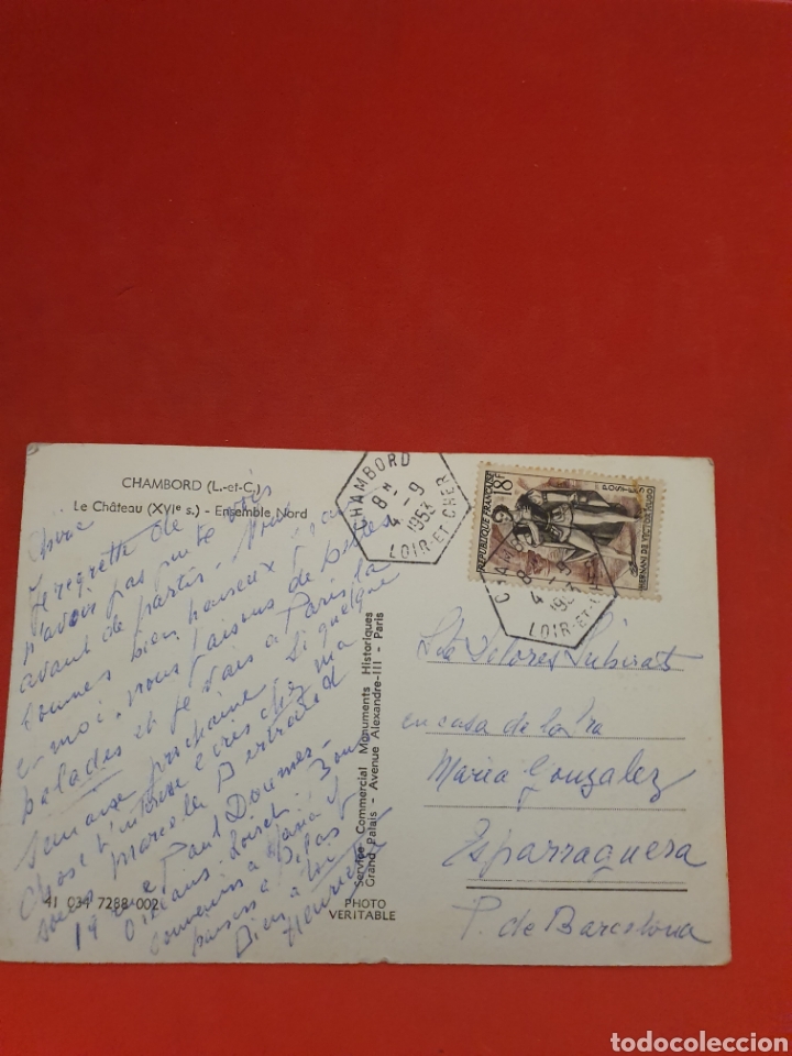 Postales: Chambord.Circulada.1953. - Foto 2