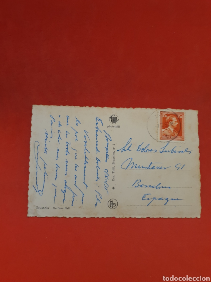 Postales: Bruselas.Hotel de Ville.Circulada. - Foto 2