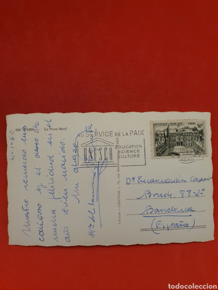 Postales: Paris.Le Pont Neuf.Circulada.1960. - Foto 2