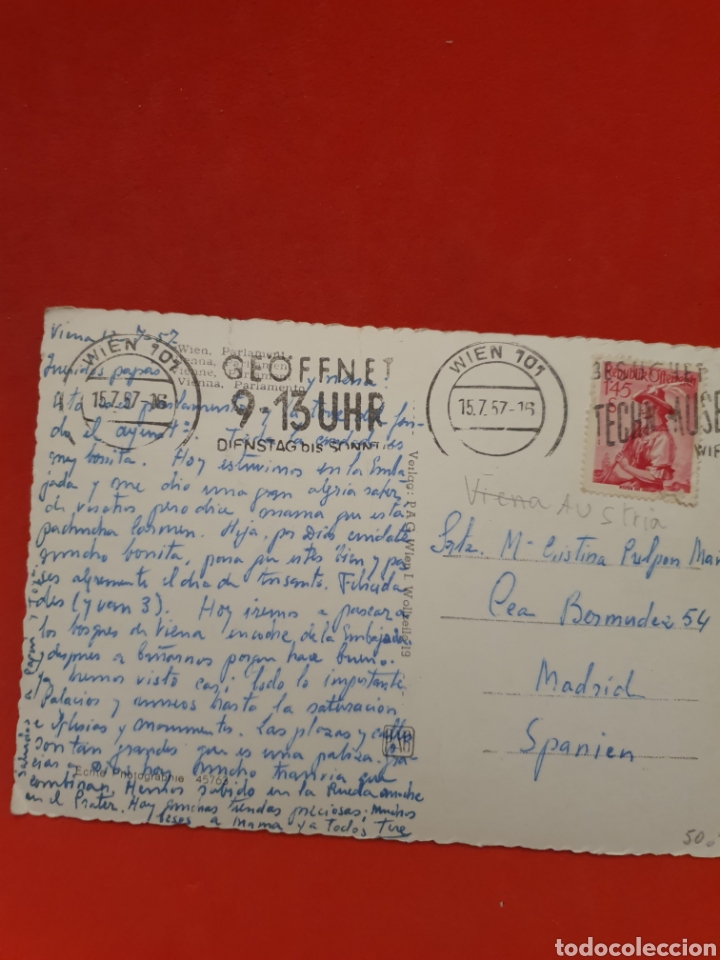 Postales: Viena.Parlamento.Circulada. - Foto 2