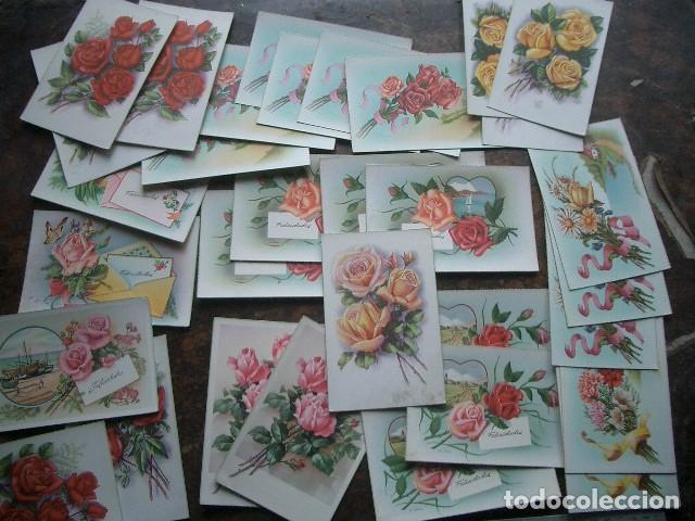Postales: LOTE DE POSTALES DE FLORES. - Foto 1