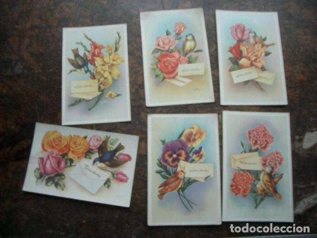 Postales: LOTE DE POSTALES DE FLORES. - Foto 7