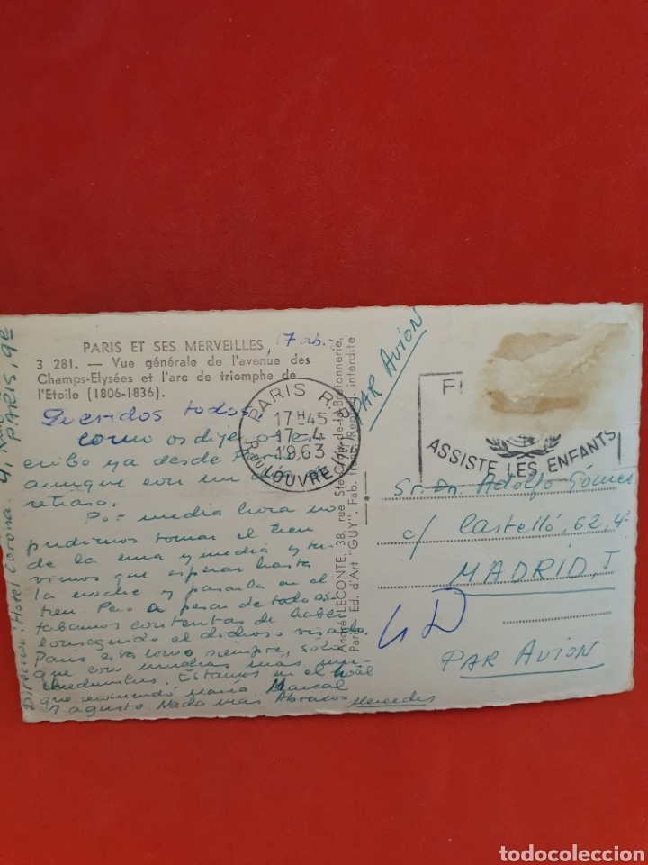 Postales: Paris Et Ses Merveilles. 1963. - Foto 2