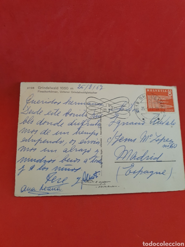 Postales: Grindelwald 1050m. Circulada.1967. - Foto 2