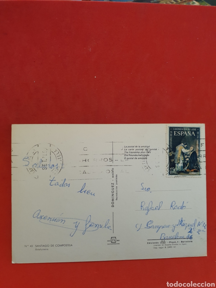 Postales: Santiago de Compostela. Circulada. - Foto 2