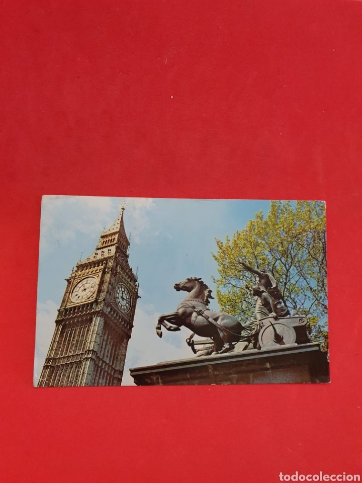 Postales: Big Ben and Boadicea statue.London. Circulada. - Foto 1