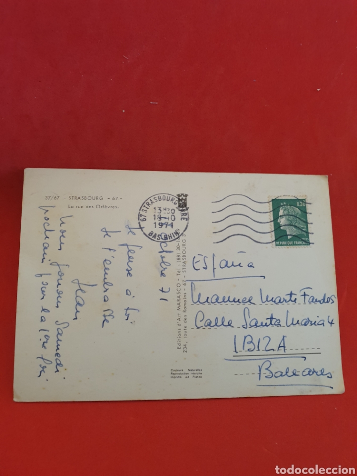 Postales: Strasbourg. Circulada.1974. - Foto 2