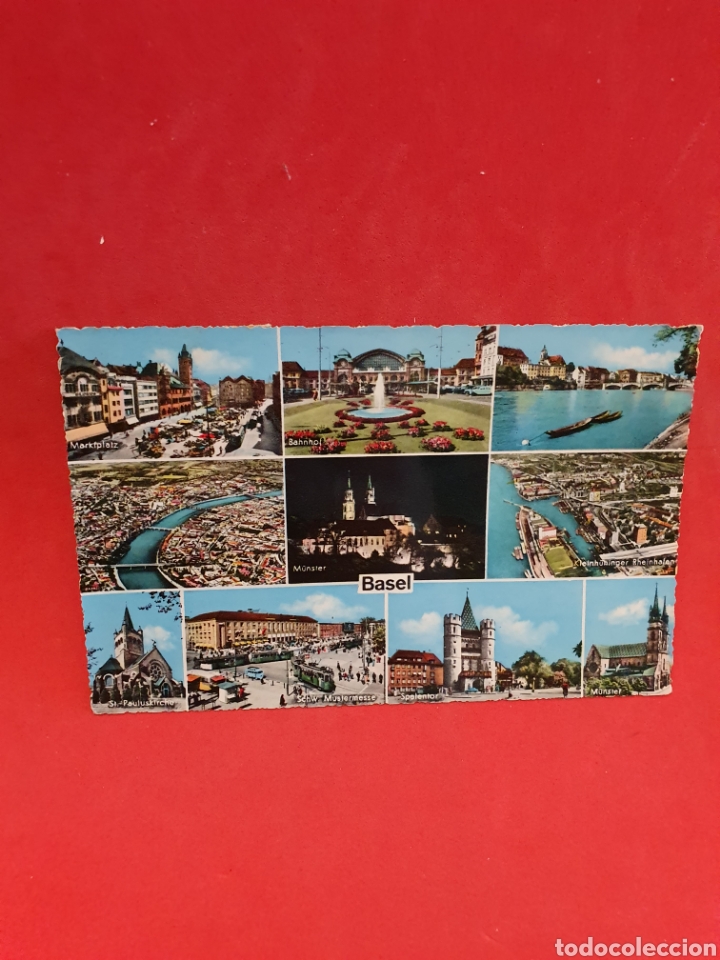 Postales: Basel. Z&uacute;rich. Circulada.1961. - Foto 1