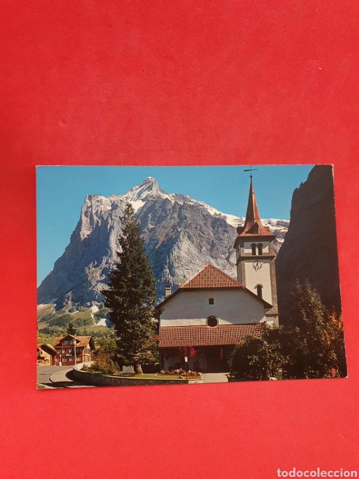 Postales: Grindelwald.Kirche MIT Wetterhorn. - Foto 1
