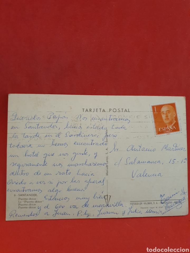Postales: Santander.Circulada. - Foto 2