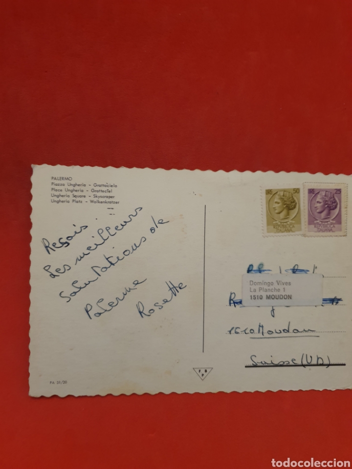 Postales: Palermo.Plaza Ungria.Circulada. - Foto 2