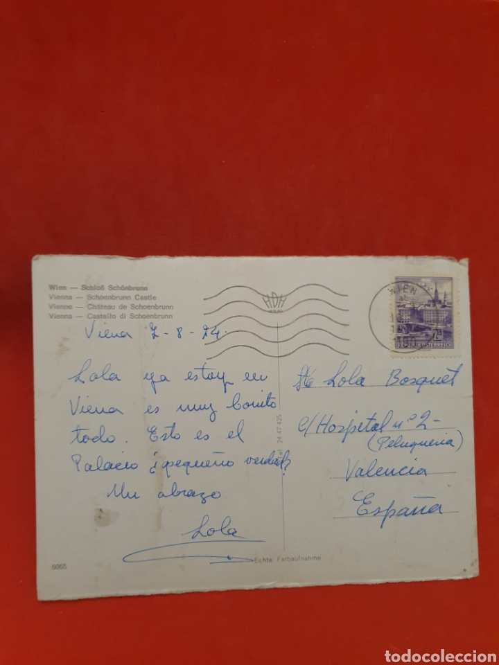Postales: Viena. Circulada.1974. - Foto 2