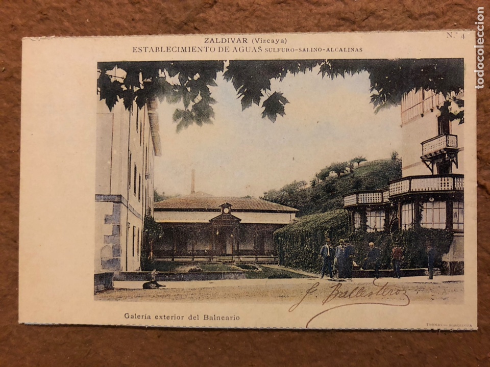 Postais: ZALDIVAR (VIZCAYA), ESTABLECIMIENTO DE AGUAS. POSTAL SIN CIRCULAR COLECCI&Oacute;N DEIA BBK N&deg; 29.