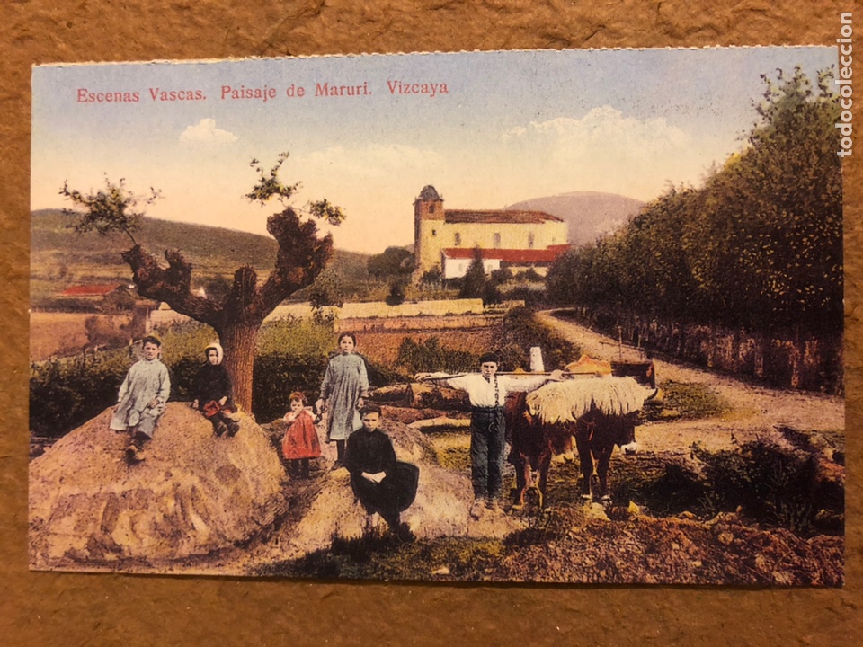 Cartoline: ESCENAS VASCAS, PAISAJE DE MARURI. POSTAL SIN CIRCULAR COLECCI&Oacute;N DEIA BBK N&deg; 20.