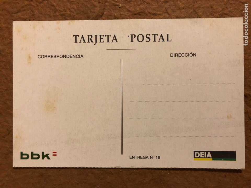 Postales: LEQUEITIO, PARQUE DEL ROMPEOLAS. POSTAL SIN CIRCULAR COLECCI&Oacute;N DEIA BBK N&deg; 18. - Foto 2