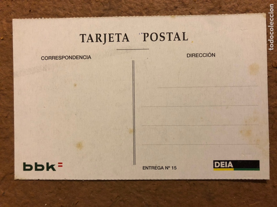 Postales: BILBAO, EL PUERTO DE ALGORTA. POSTAL SIN CIRCULAR COLECCI&Oacute;N DEIA BBK N&deg; 15. - Foto 2