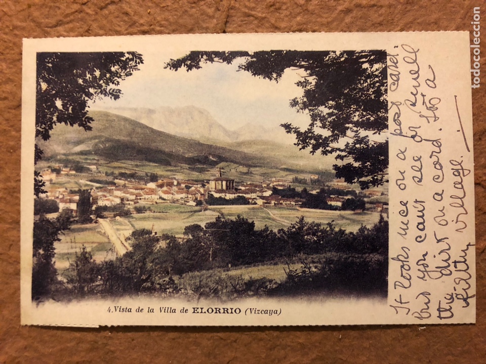 Cartoline: VISTA DE LA VILLA DE ELORRIO. POSTAL SIN CIRCULAR COLECCI&Oacute;N DEIA BBK N&deg; 9.